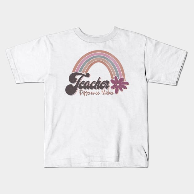 Teacher difference maker Kids T-Shirt by Mastilo Designs